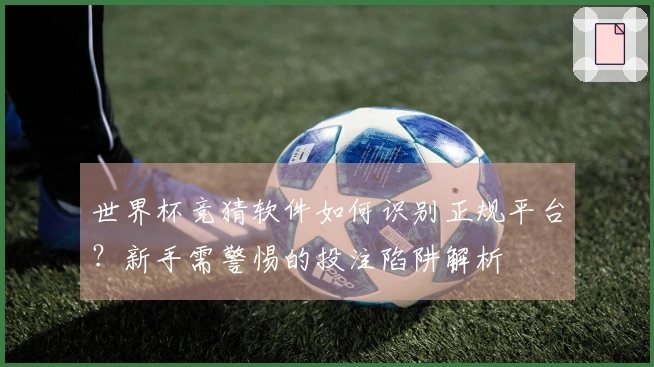 世界杯竞猜软件如何识别正规平台？新手需警惕的投注陷阱解析